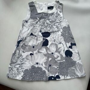 Baby kid dress 9/12 months sleeveless Burberry blue white